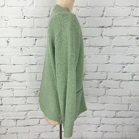 Vtg Blair Boutique Cardigan Sweater Knit Large Sage Green Y2k Coastal Grandma - Picture 3 of 8